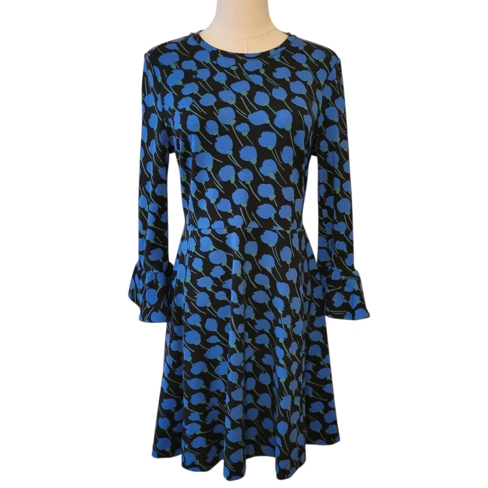 Kate Spade Poetic Floral Ponte Knit Dress Size Medium‎